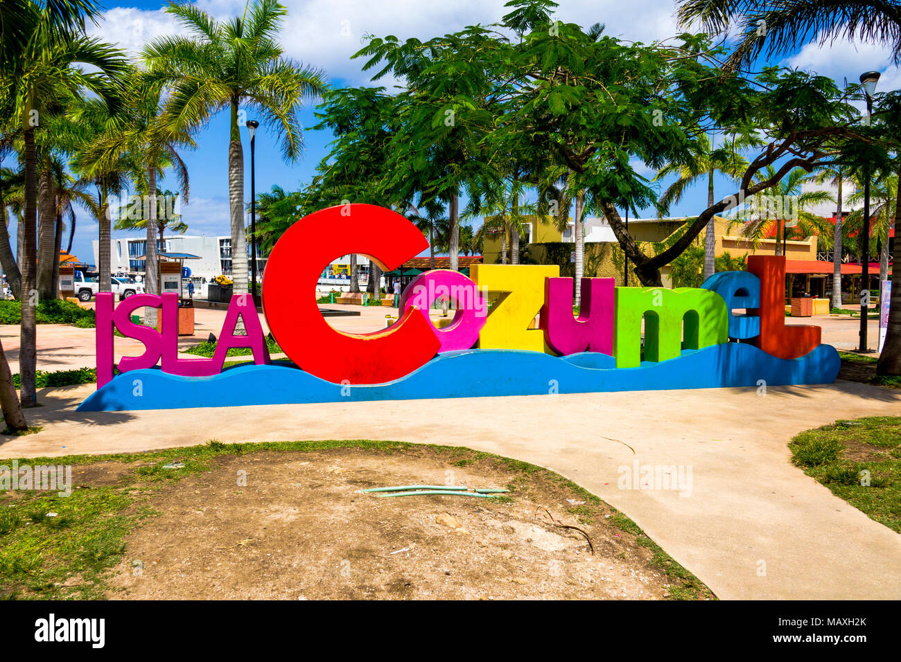 Cozumel Mexico is a popular cruise destination in the western caribbean Stock Photo