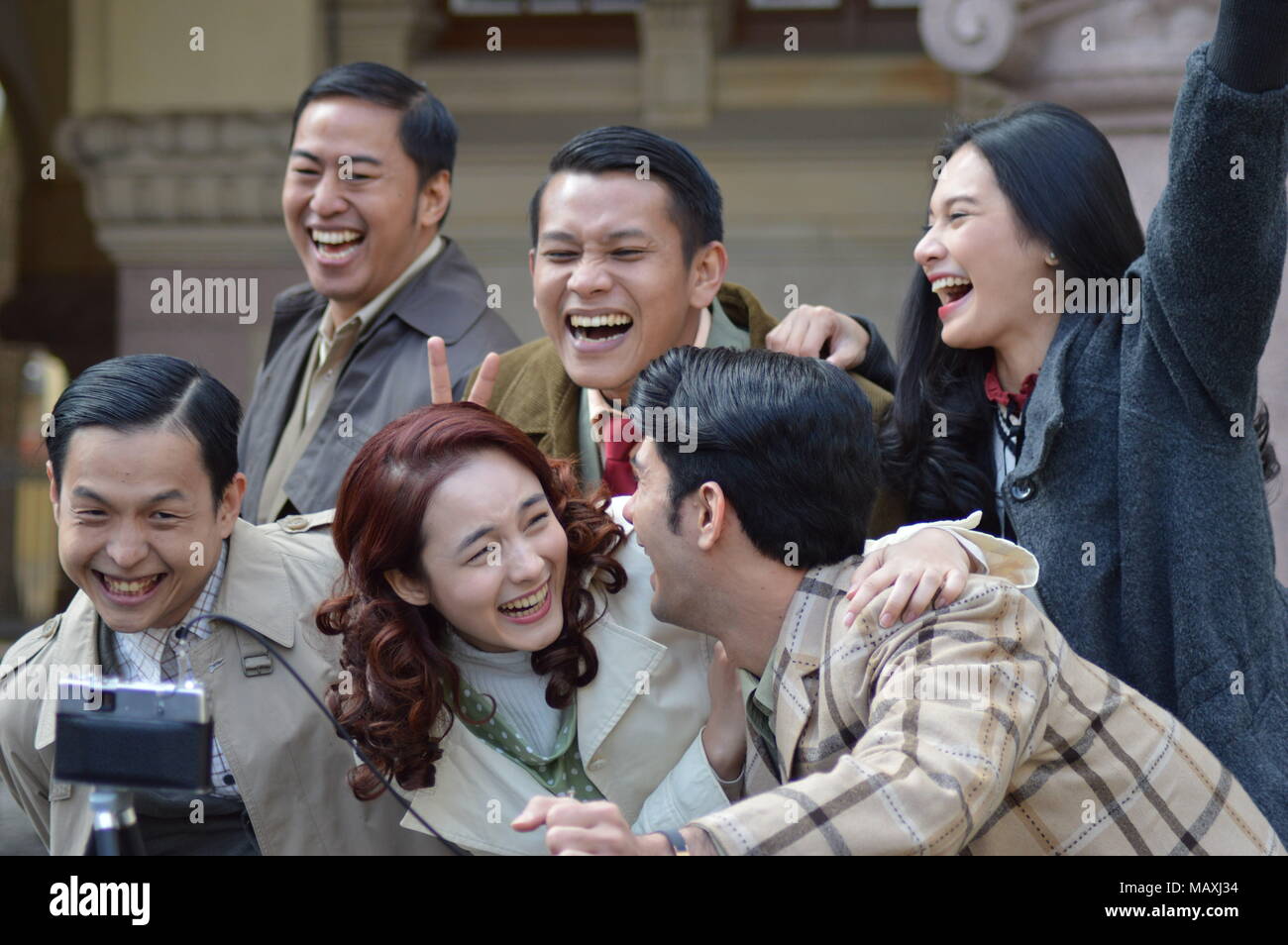Indonesische Filmstars drehen in Goerlitz Foto Matthias Wehnert Stock Photo