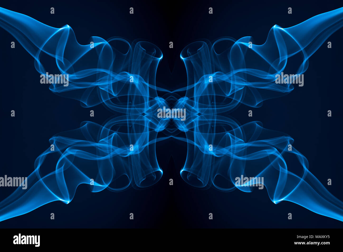 movement of smoke, Abstract Light blue smoke on black background, Light ...