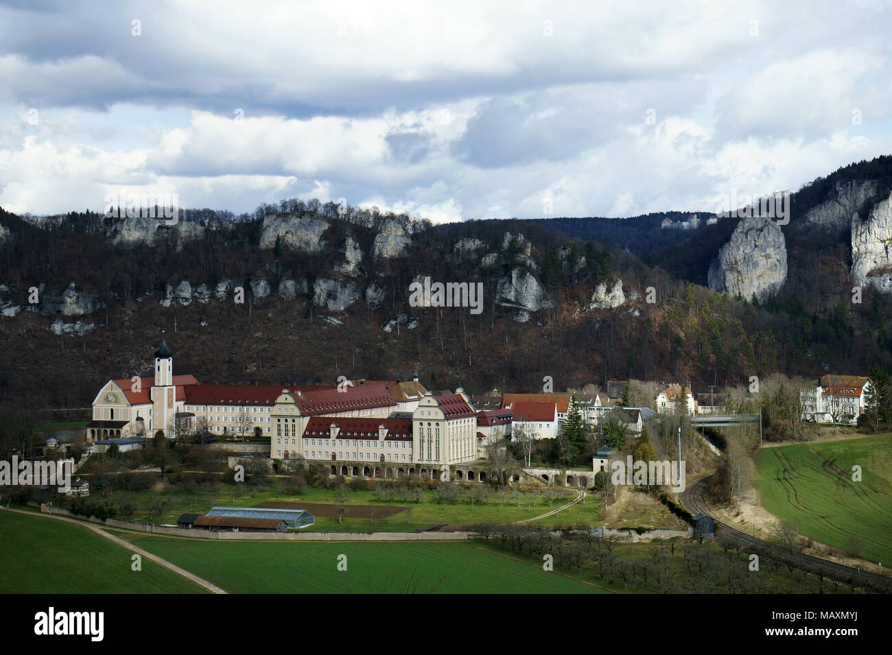 Benedictine Abbey Beuron, upper Danube valley, Baden-Württemberg, Germany Stock Photo