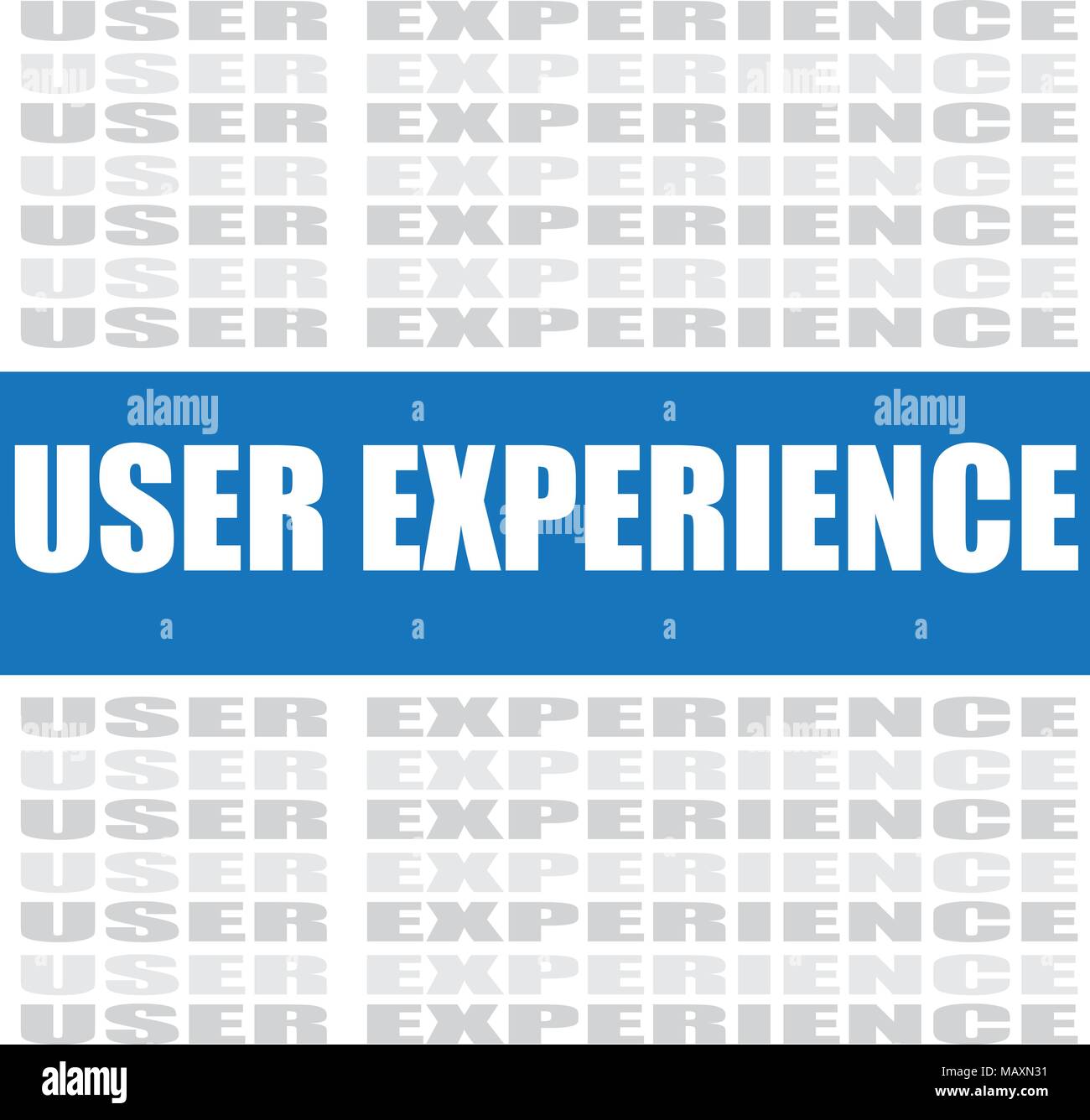 user experience word cloud, vector background Stock Vector