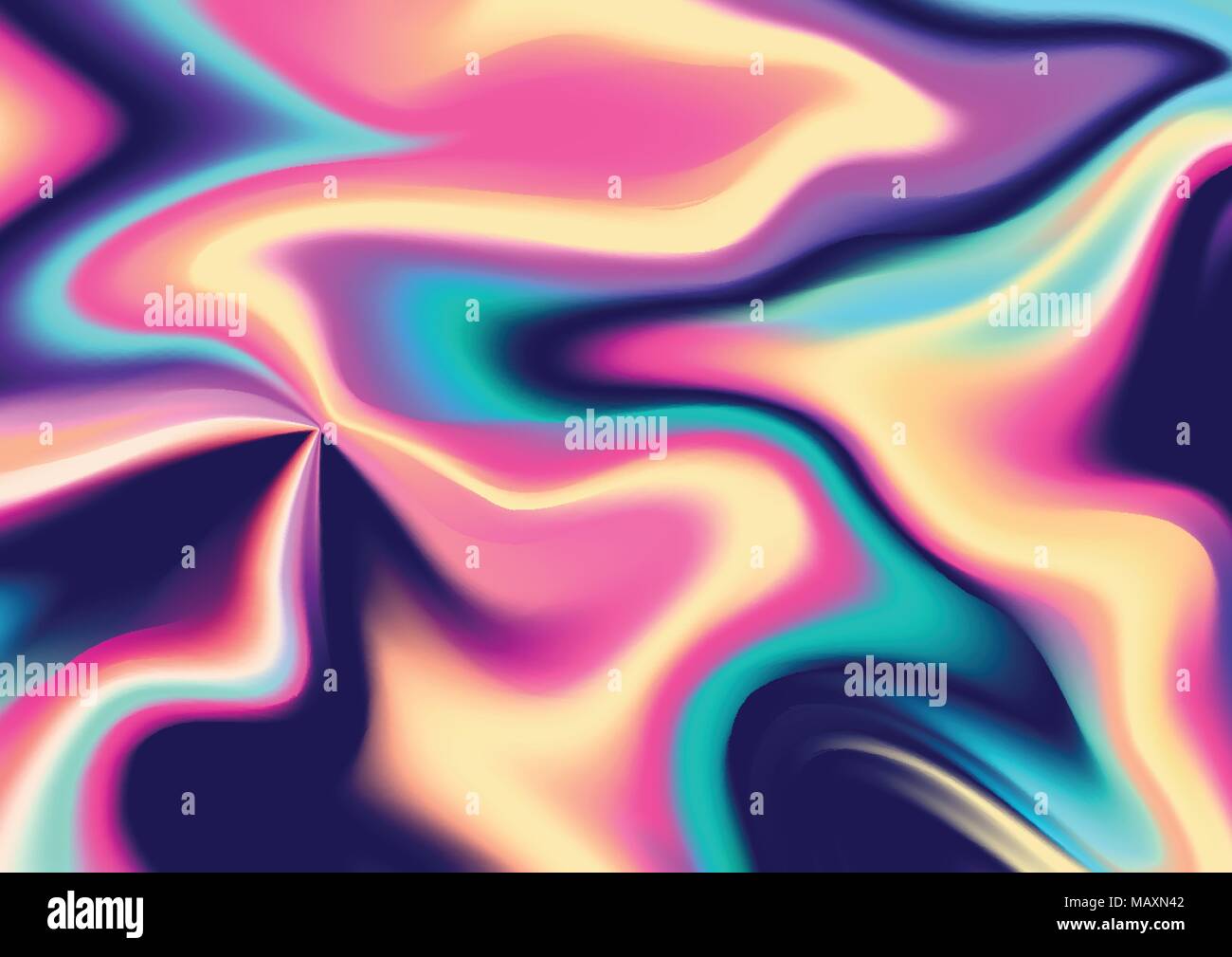 Abstract Iridescent swirling background pattern. Vector illustration Stock Vector