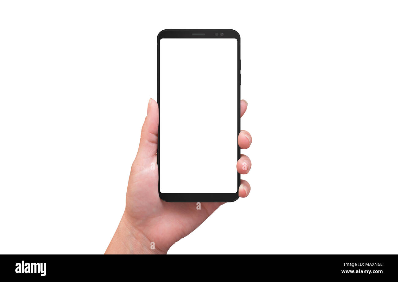 Blank mobile screen Cut Out Stock Images & Pictures - Alamy