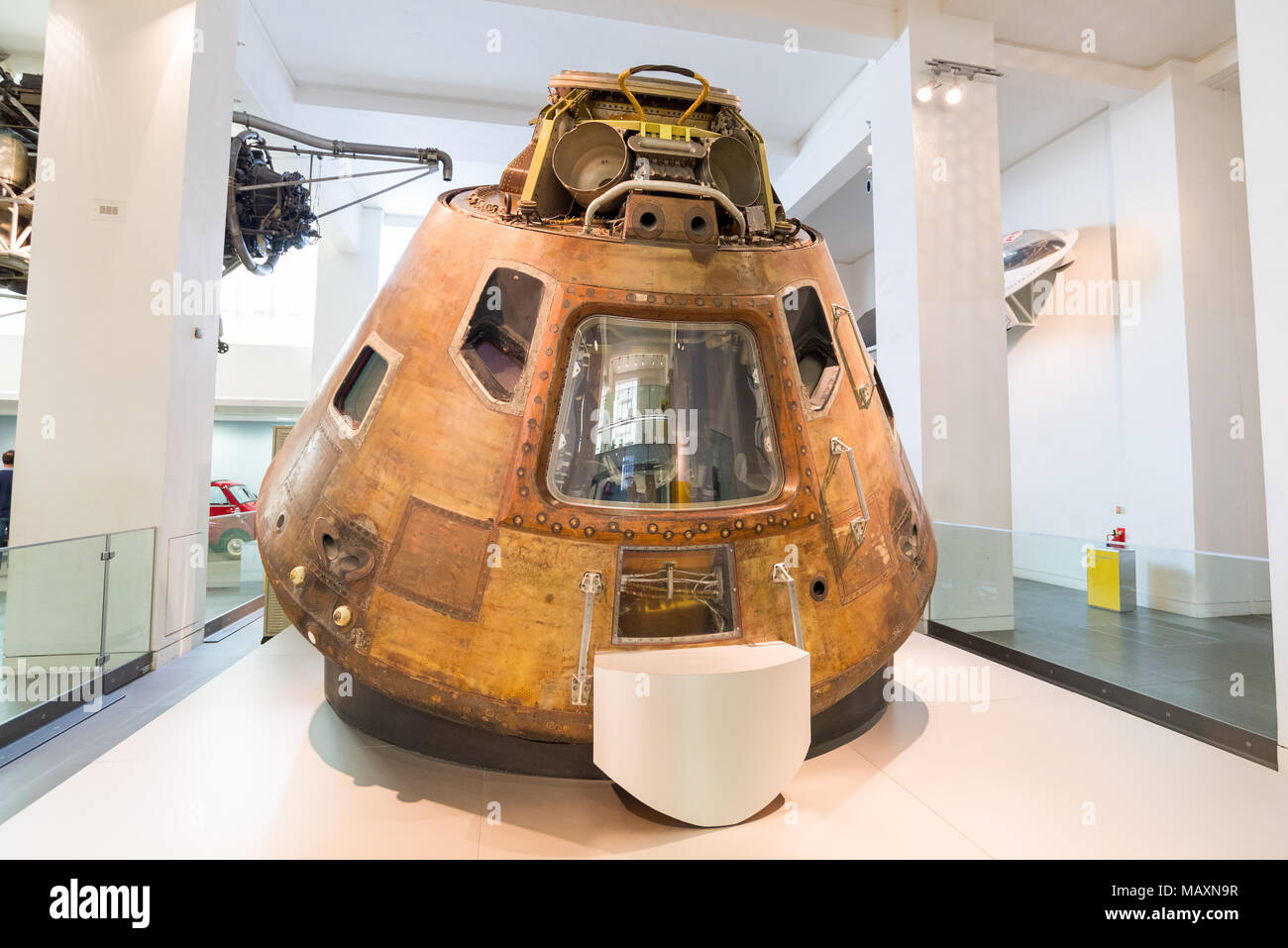 1969 Apollo 10 Command Module in the Science Museum, London, UK Stock Photo