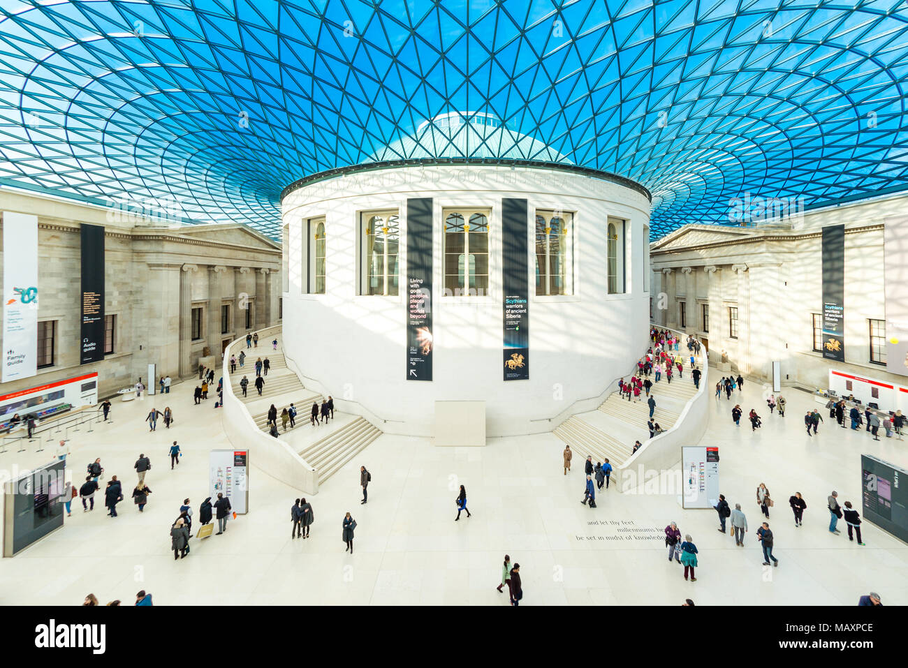 The Great Court of The British Museum, London, UK Stock Photo