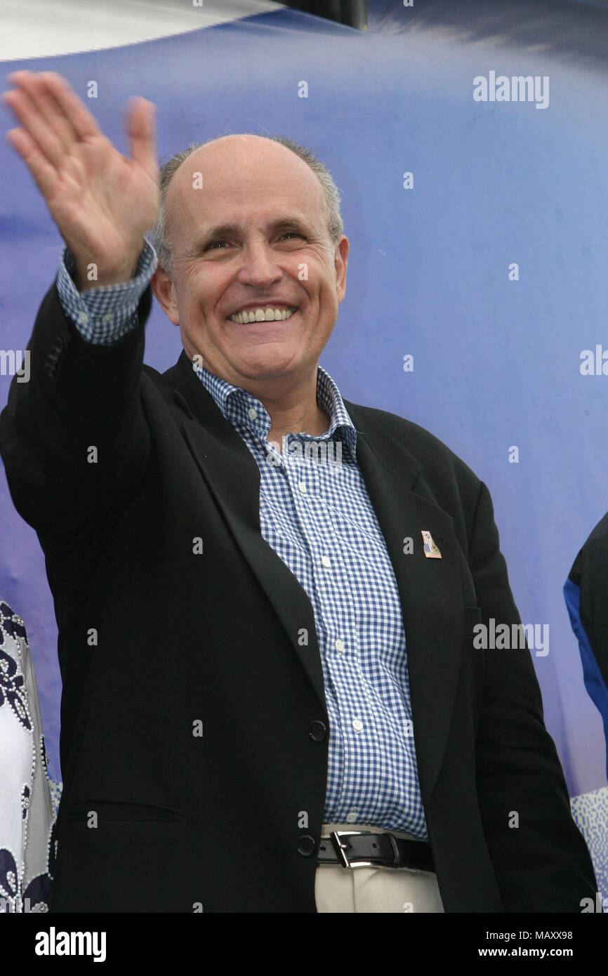 Daytona Beach, Fl - July 7: Rudy Giuliani is introduced to the crowd at ...