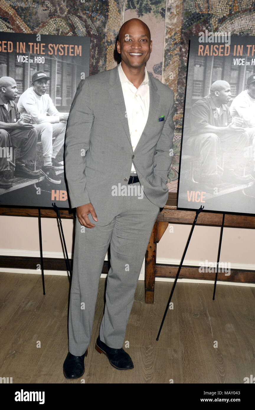 New York City. 3rd Apr, 2018. Wes Moore attends the 'Vice' Season 6 series premiere at the Whitby Hotel on April 3, 2018 in New York City. | Verwendung weltweit Credit: dpa/Alamy Live News Stock Photo