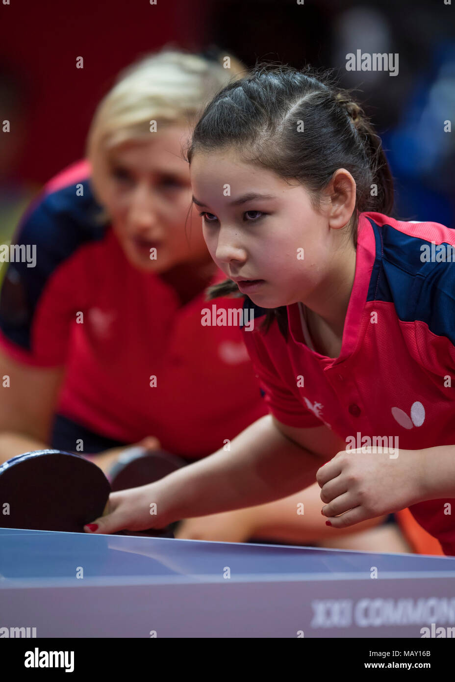 Table Tennis Day 1 Commonwealth Games 2018 Stock Photo Alamy