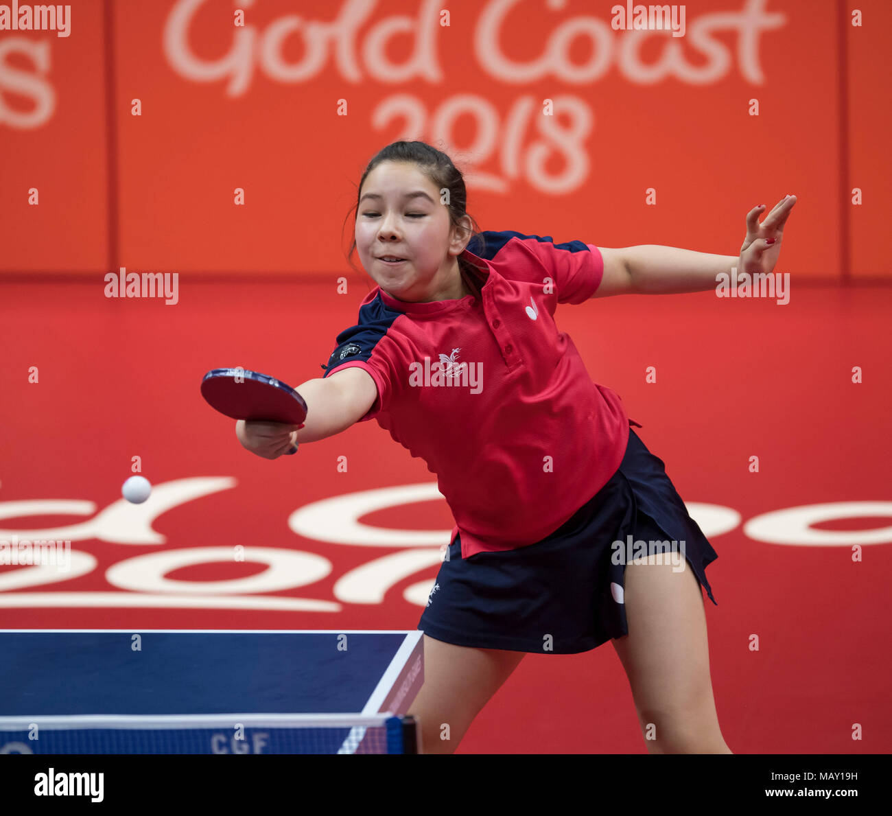 Table Tennis Day 1 Commonwealth Games 2018 Stock Photo Alamy