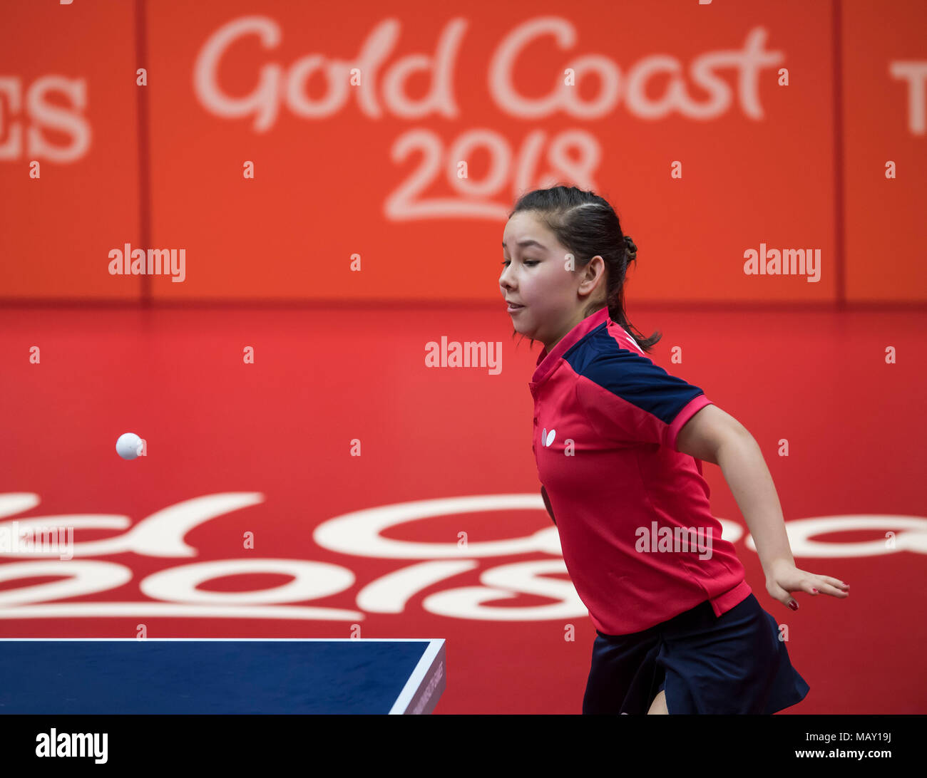 Table Tennis Day 1 Commonwealth Games 2018 Stock Photo Alamy