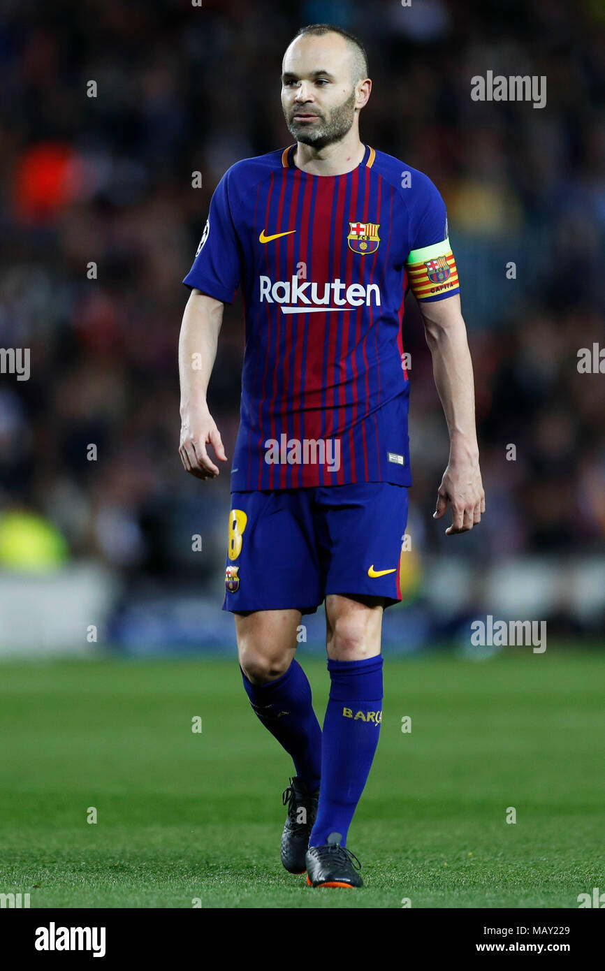Andres Iniesta (Barcelona), APRIL 4, 2018 - Football / Soccer : UEFA  Champions League Quarter-finals 1st leg match