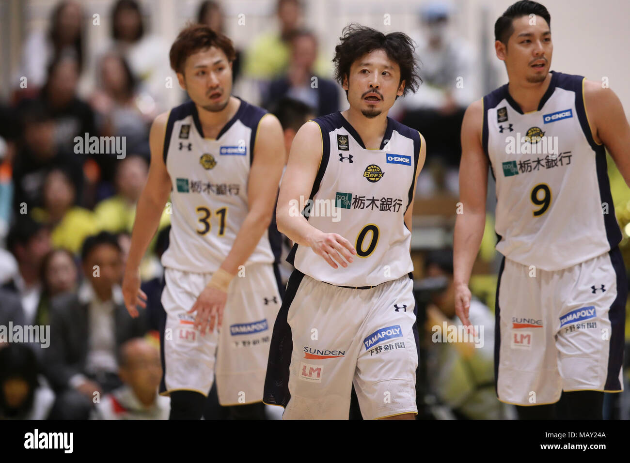 L-R) Shuhei Kitagawa, Yuta Tabuse, Yusuke Endo (Brex), MARCH 30