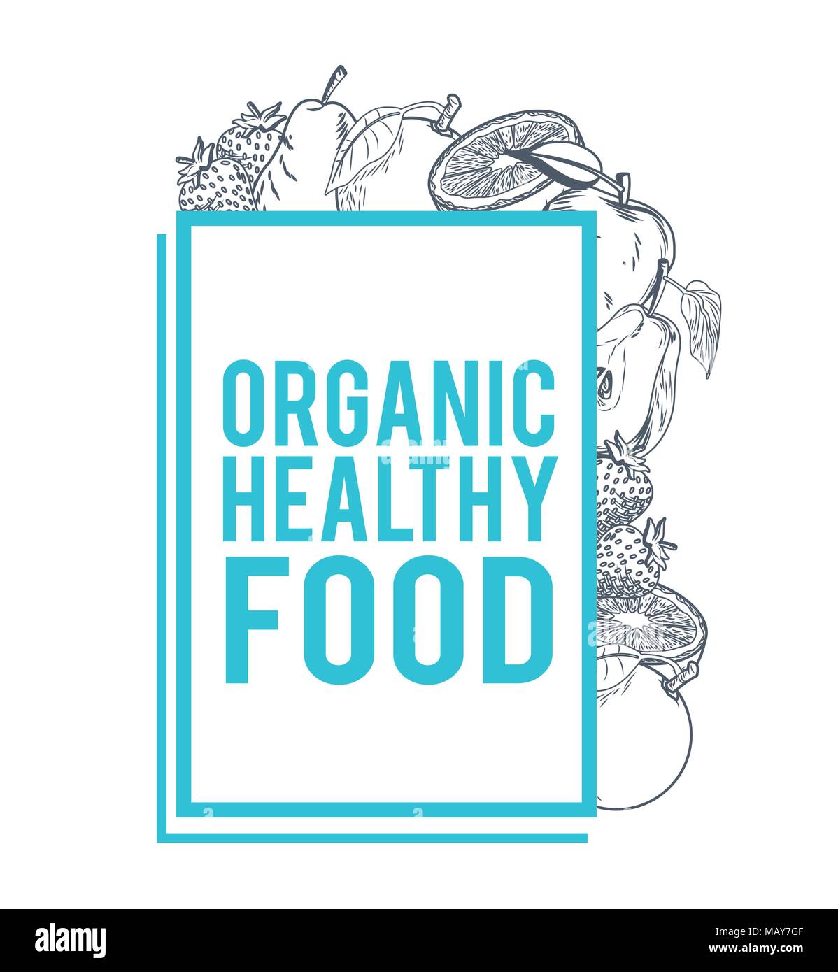 Organic healthy food Stock Vector Image & Art - Alamy