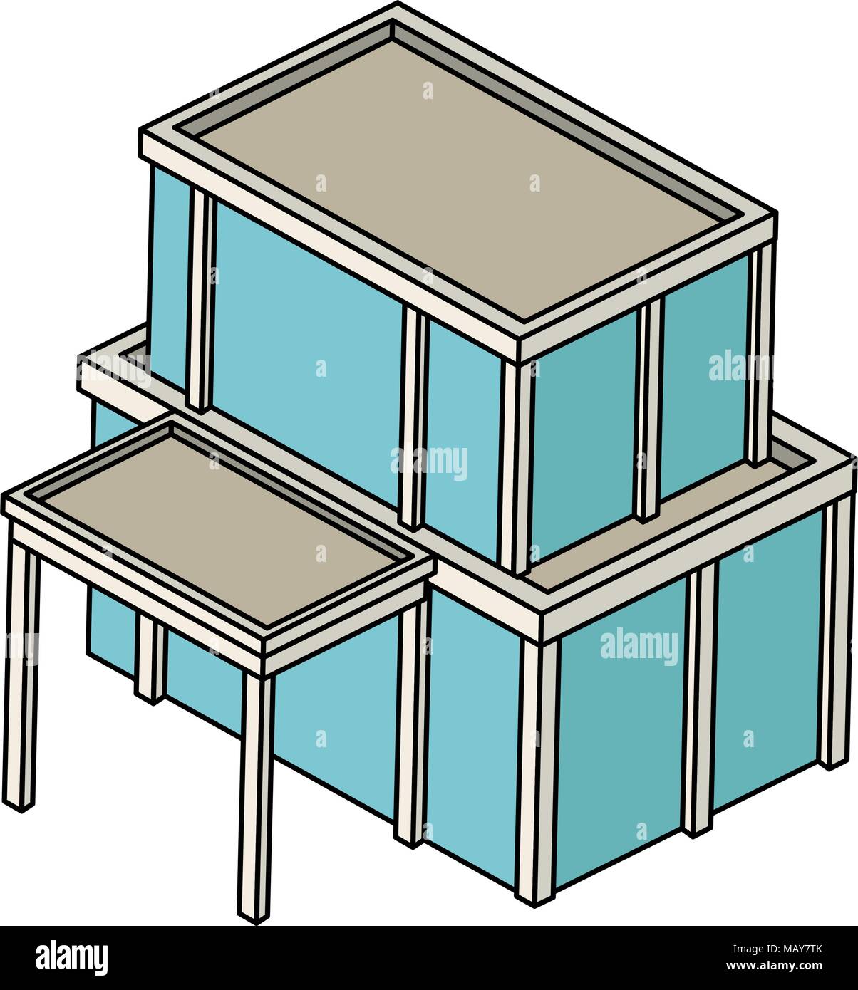 Isometric office building Stock Vector Image & Art - Alamy