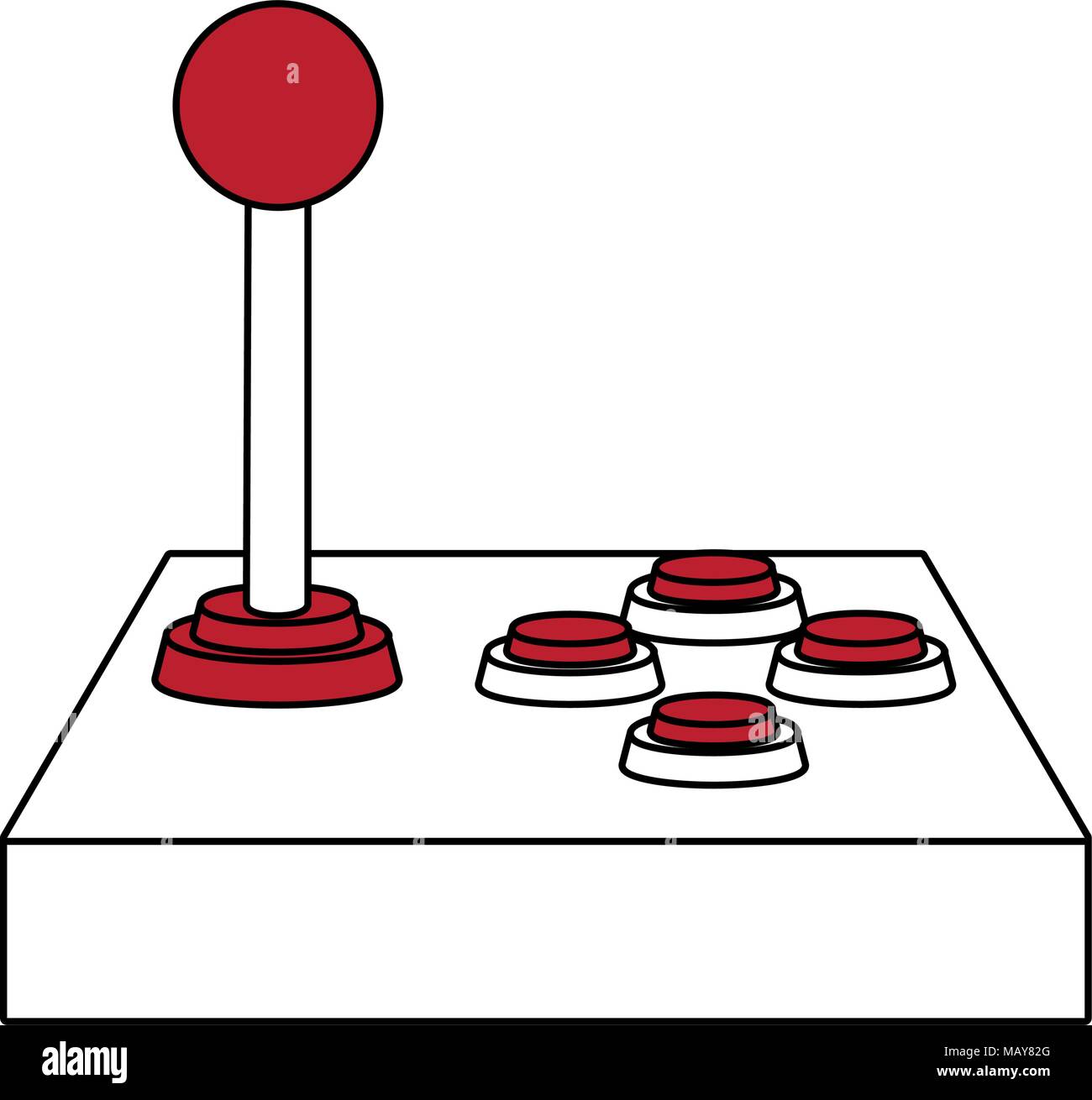 Retro console gamepad Stock Vector Image & Art - Alamy