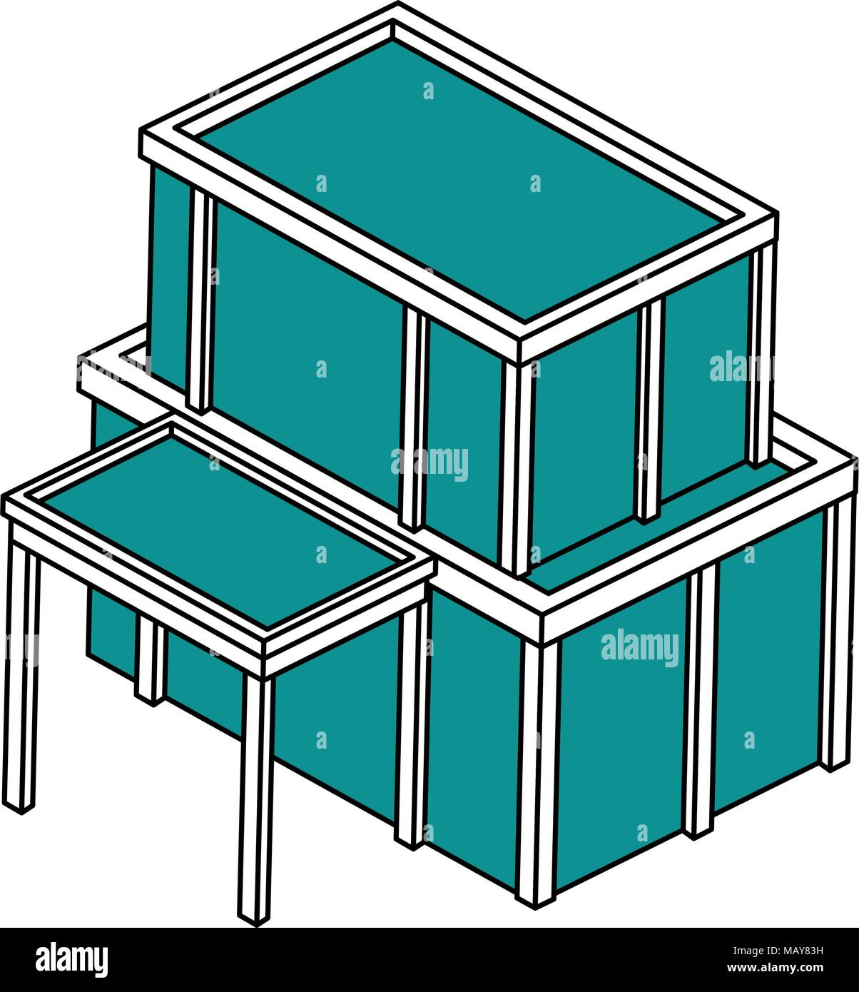 Isometric office building Stock Vector Image & Art - Alamy