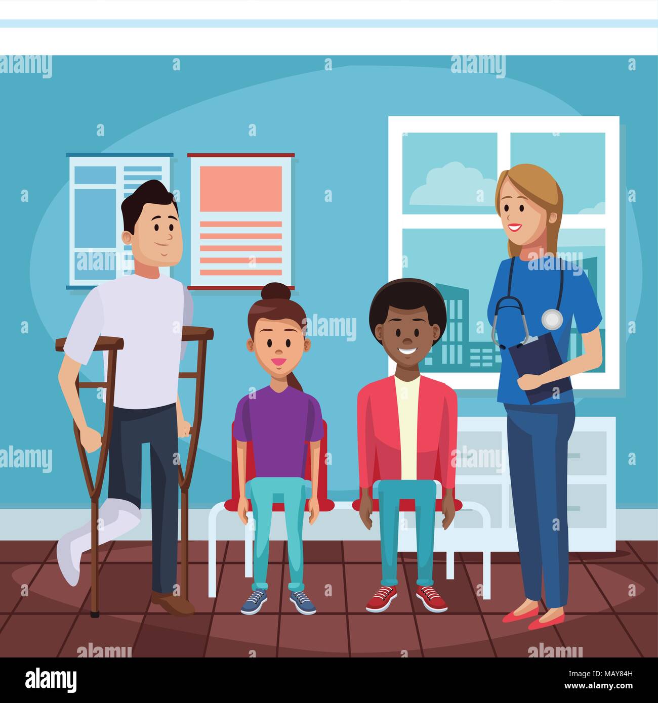 Doctors office cartoon Stock Vector Image & Art - Alamy