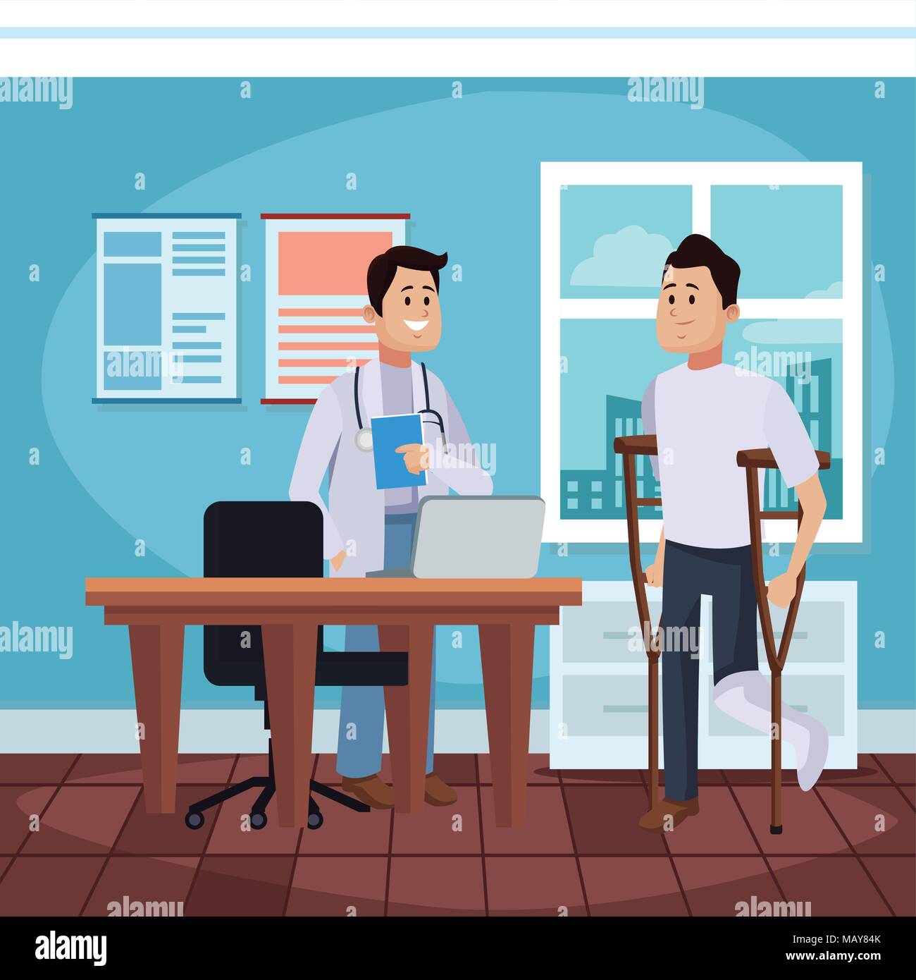 Doctors office cartoon Stock Vector Image & Art - Alamy