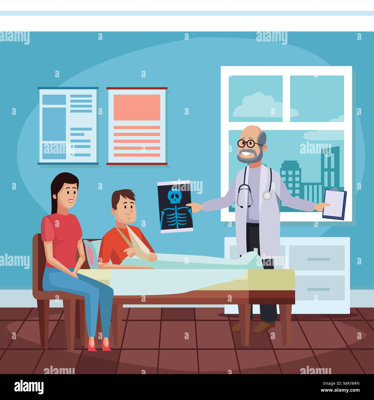 Doctors office cartoon Stock Vector Image & Art - Alamy