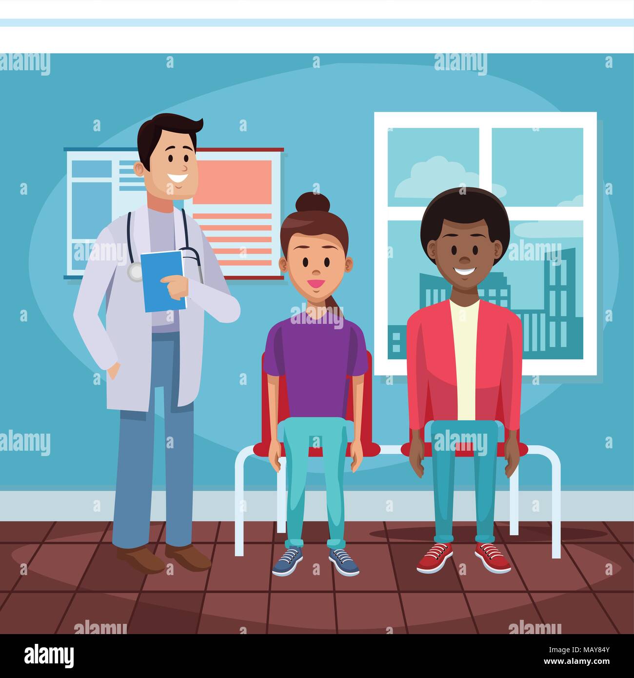 Doctors office cartoon Stock Vector Image & Art - Alamy