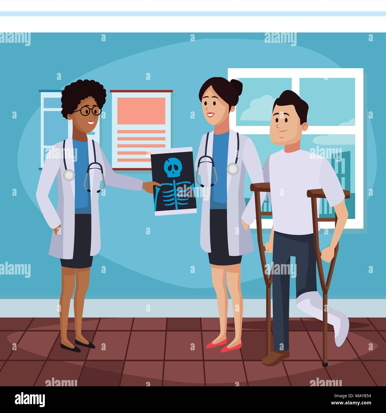 Doctors office cartoon Stock Vector Image & Art - Alamy