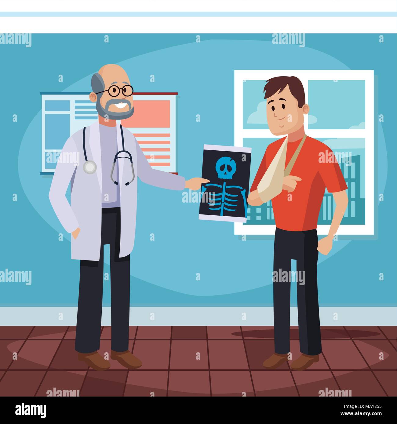 Doctors office cartoon Stock Vector Image & Art - Alamy