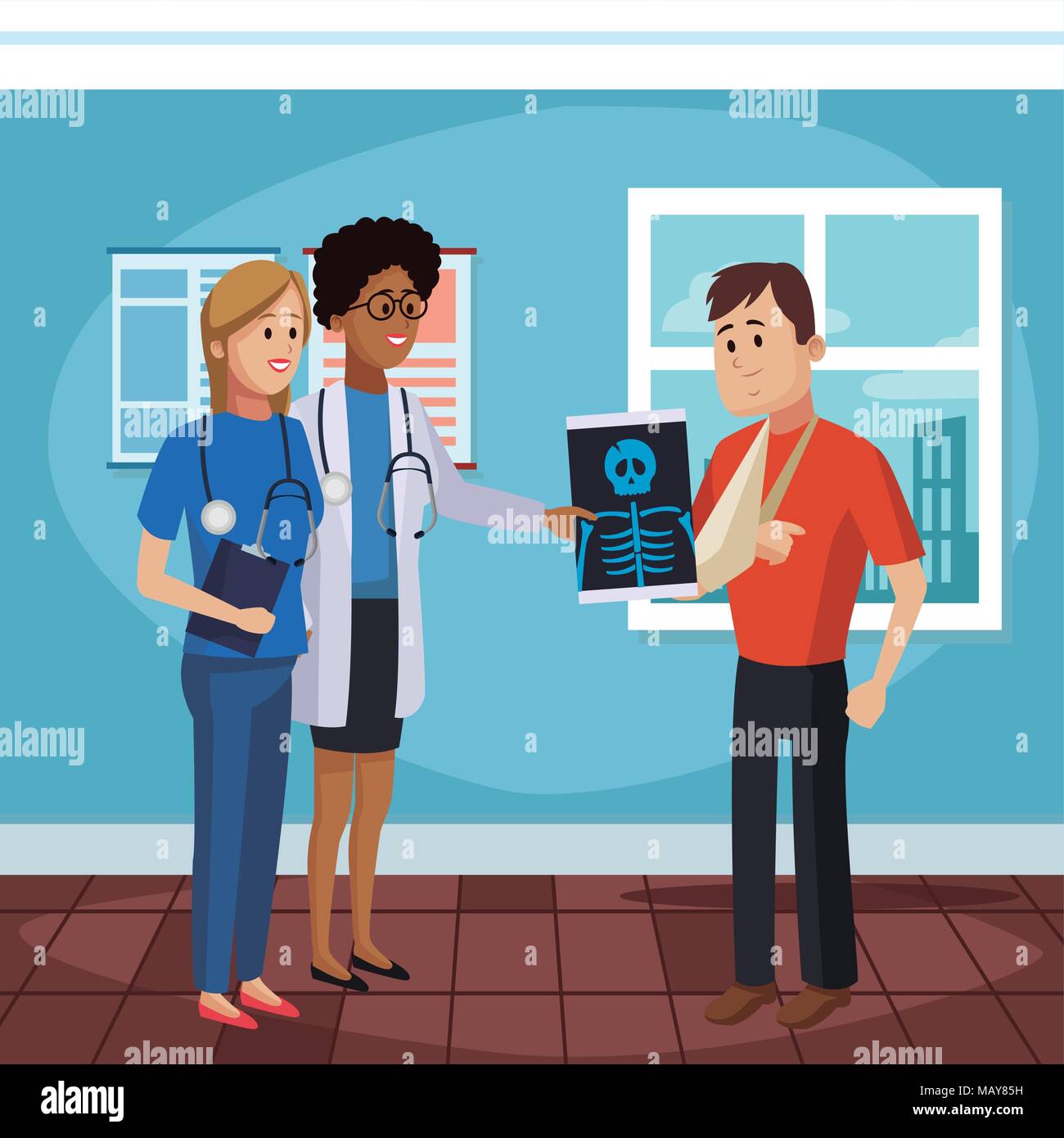 Doctors office cartoon Stock Vector Image & Art - Alamy