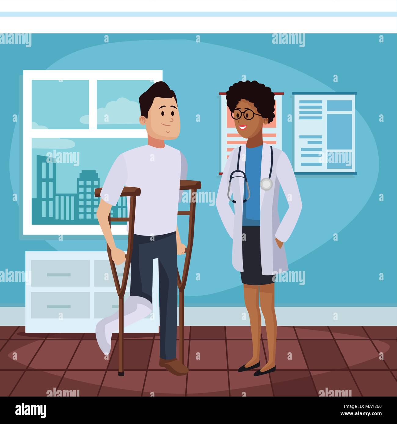 Doctors office cartoon Stock Vector Image & Art - Alamy