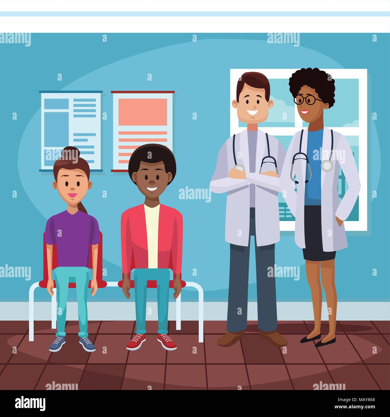 Doctors office cartoon Stock Vector Image & Art - Alamy