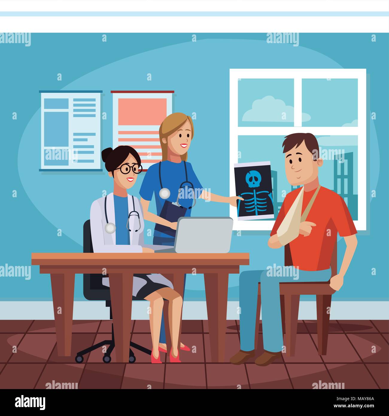 Doctors office cartoon Stock Vector Image & Art - Alamy