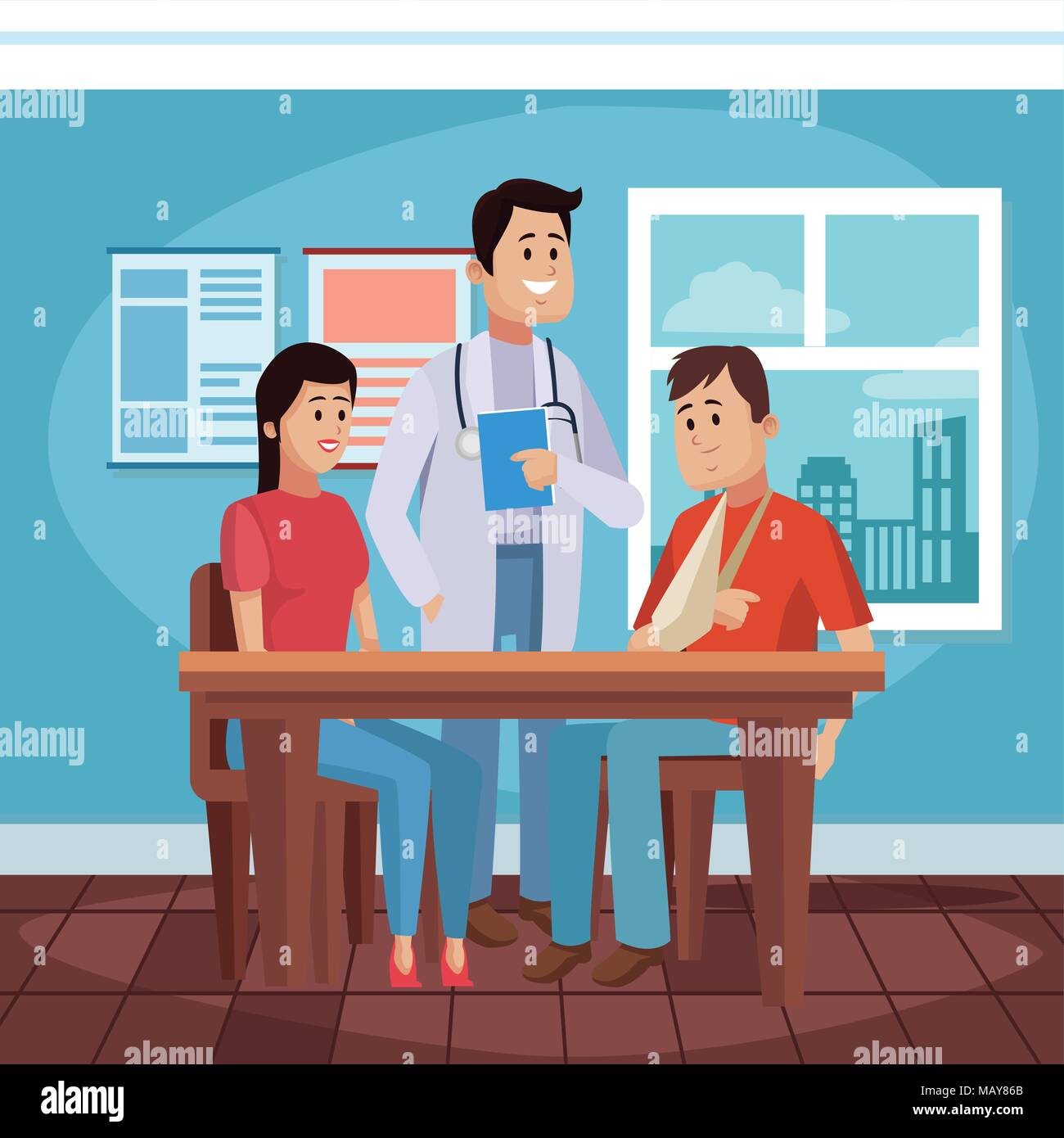 Doctors office cartoon Stock Vector Image & Art - Alamy