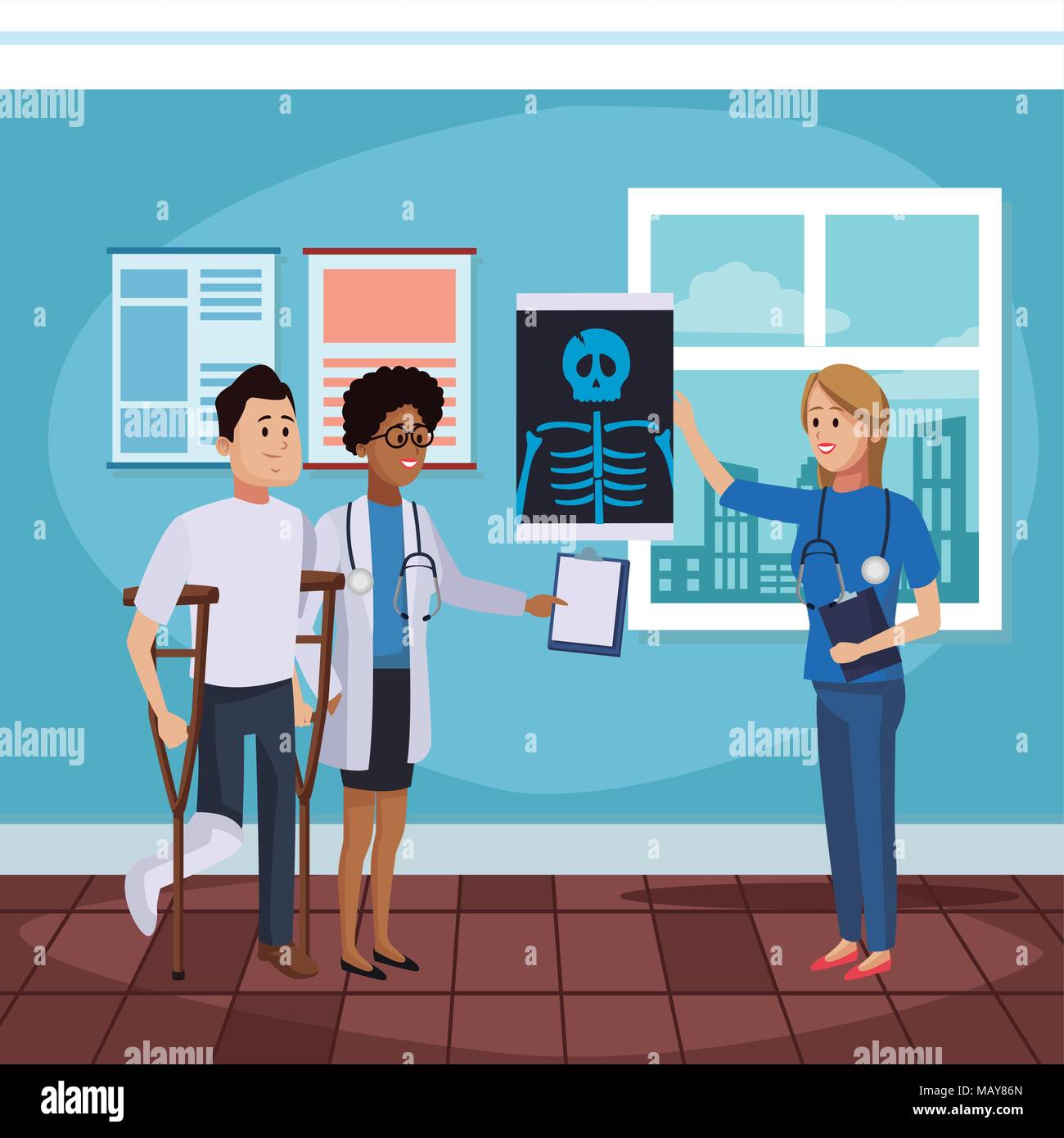 Doctors office cartoon Stock Vector Image & Art - Alamy