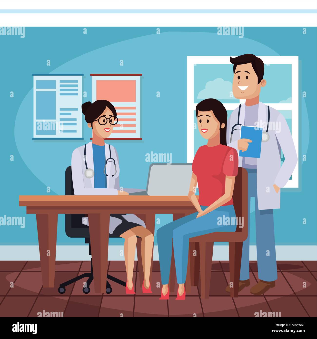 Doctors office cartoon Stock Vector Image & Art - Alamy