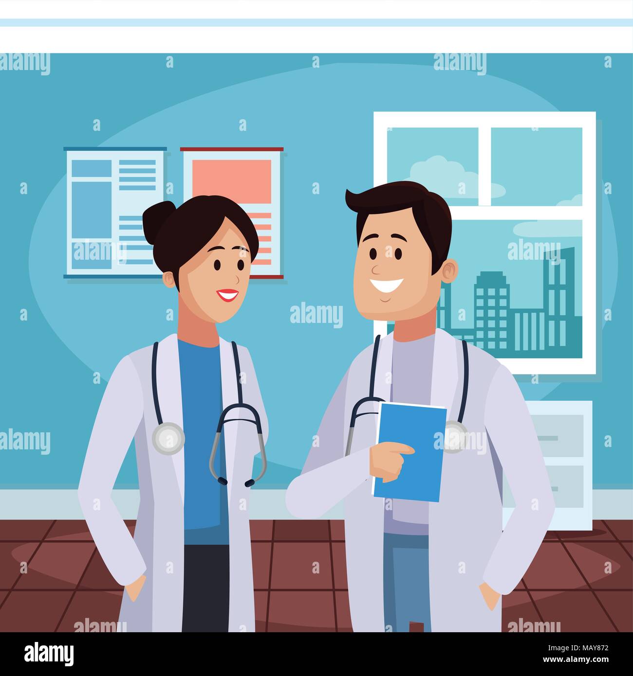 Doctors office cartoon Stock Vector Image & Art - Alamy