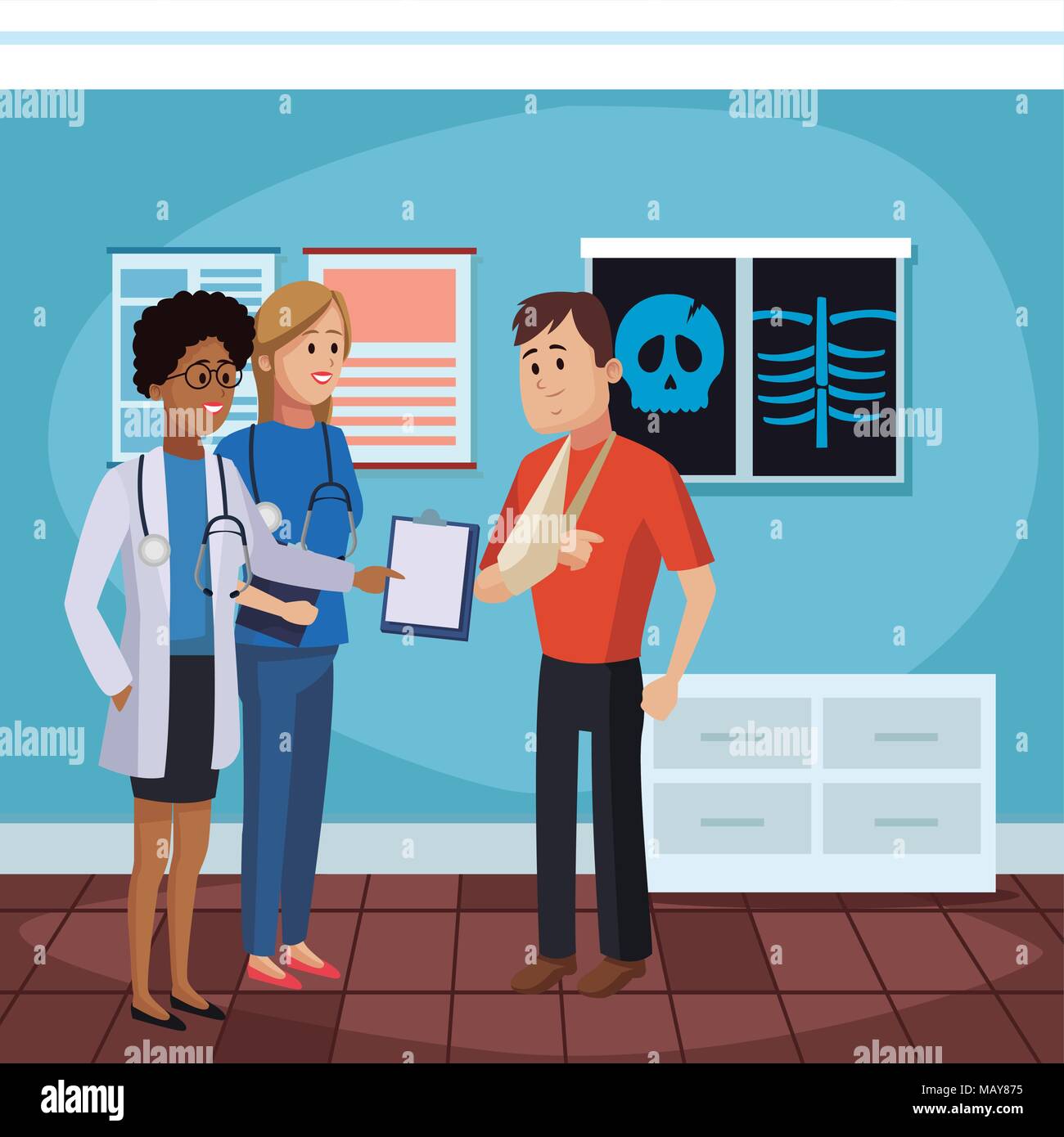 Doctors office cartoon Stock Vector Image & Art - Alamy