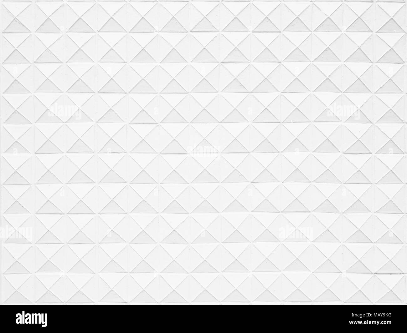 White geometry brick wall texture in modern style for backdrop design architecture background Stock Photo