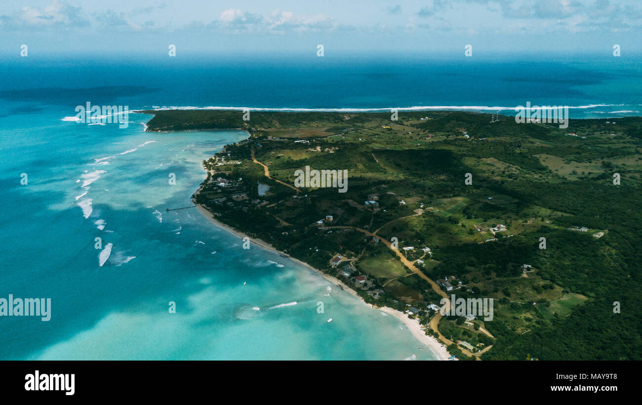 Island Saona. Sky view Stock Photo