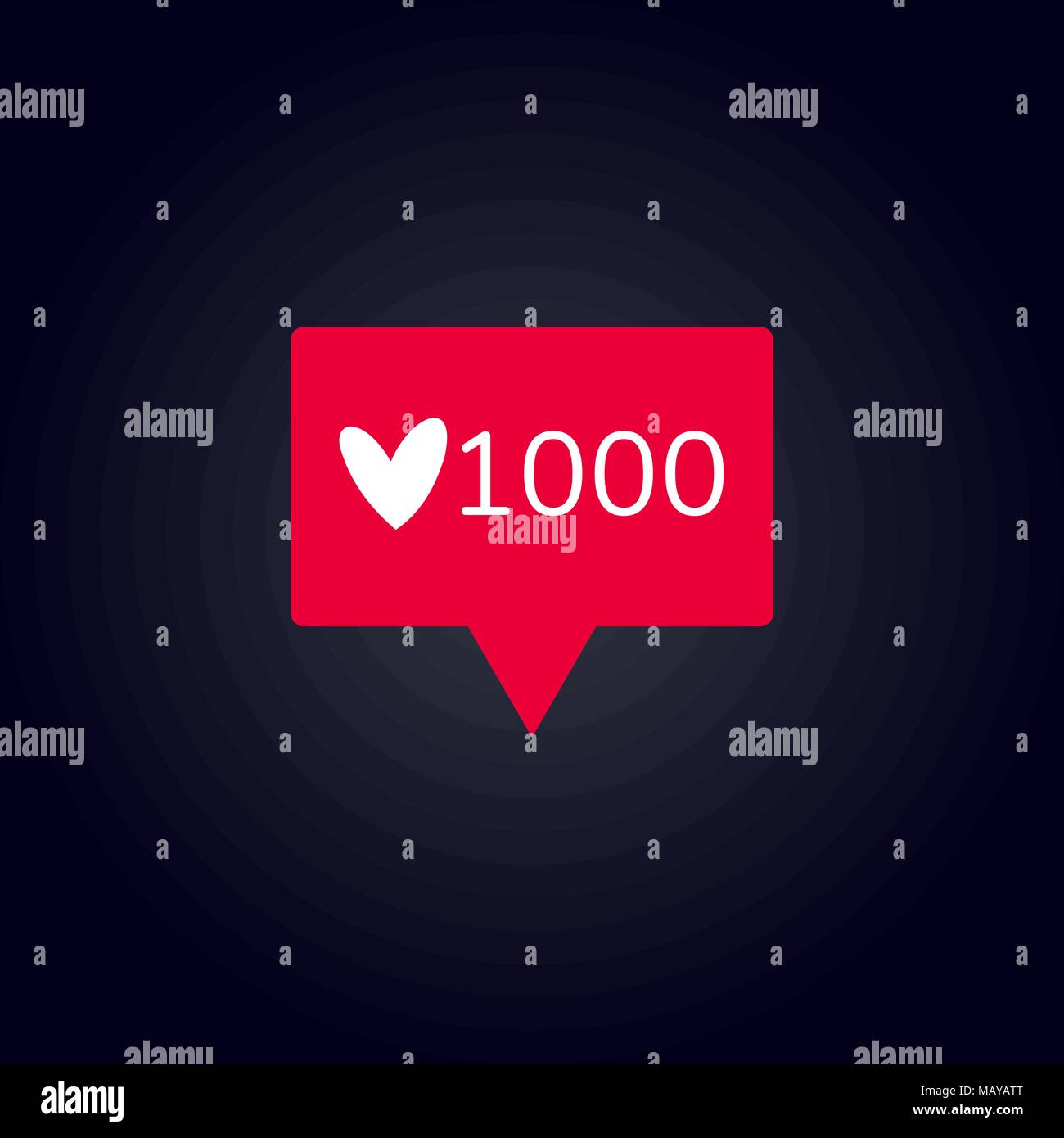 Follower. Icon like. Social media 1 like, button, ui, app. Vector ...