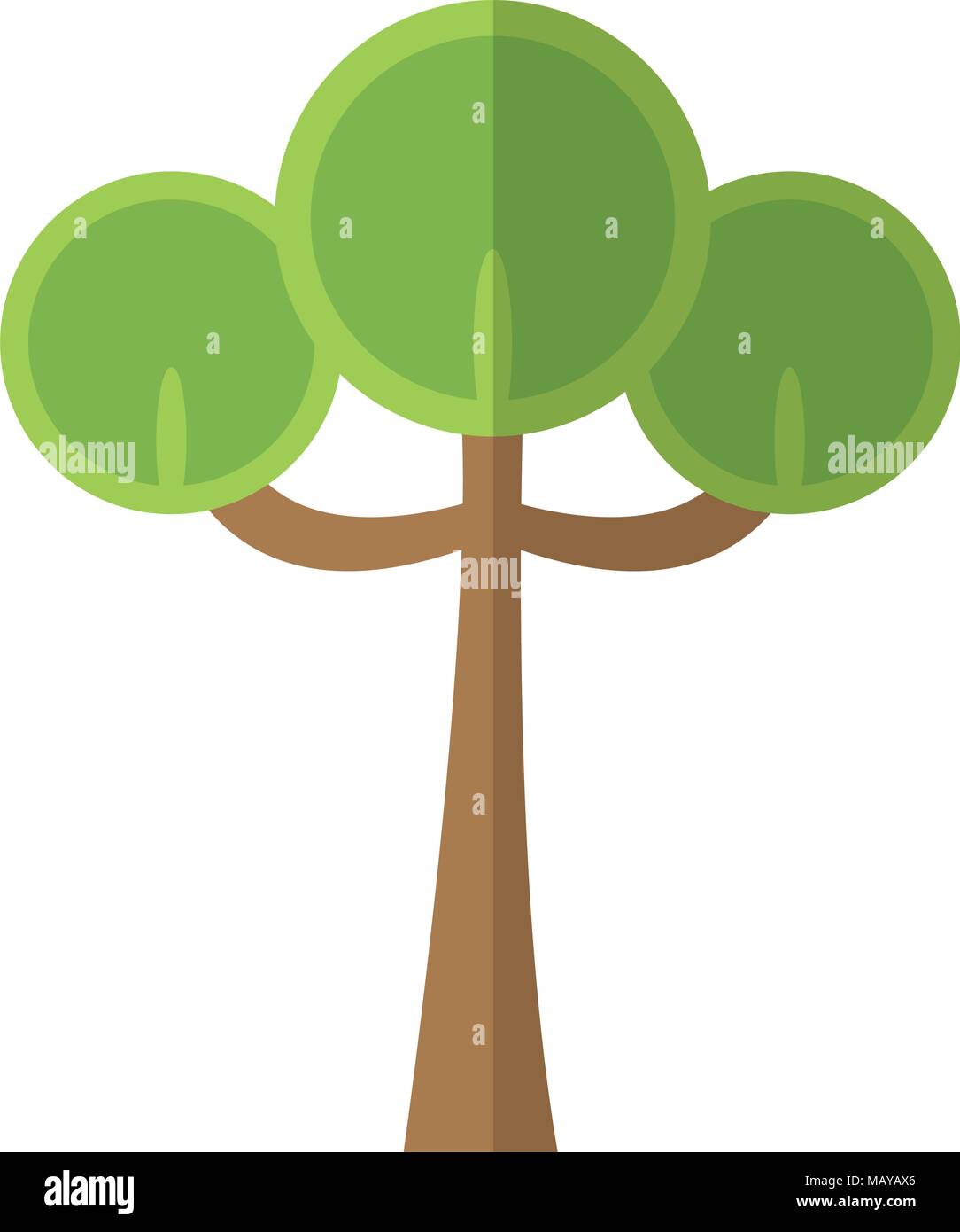 nature tree with stem and leaves branches Stock Vector Image & Art - Alamy