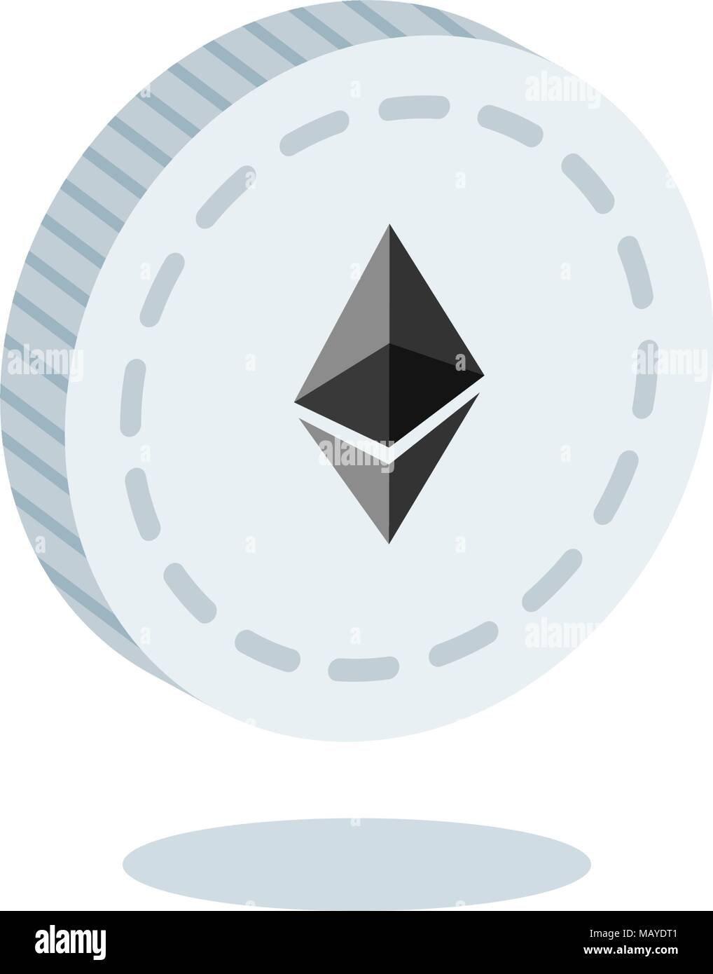 Isometric 3d Ethereum cryptocurrency blockchain flat icon. Use for logos,  print products, page and web decor or other design Stock Vector Image & Art  - Alamy