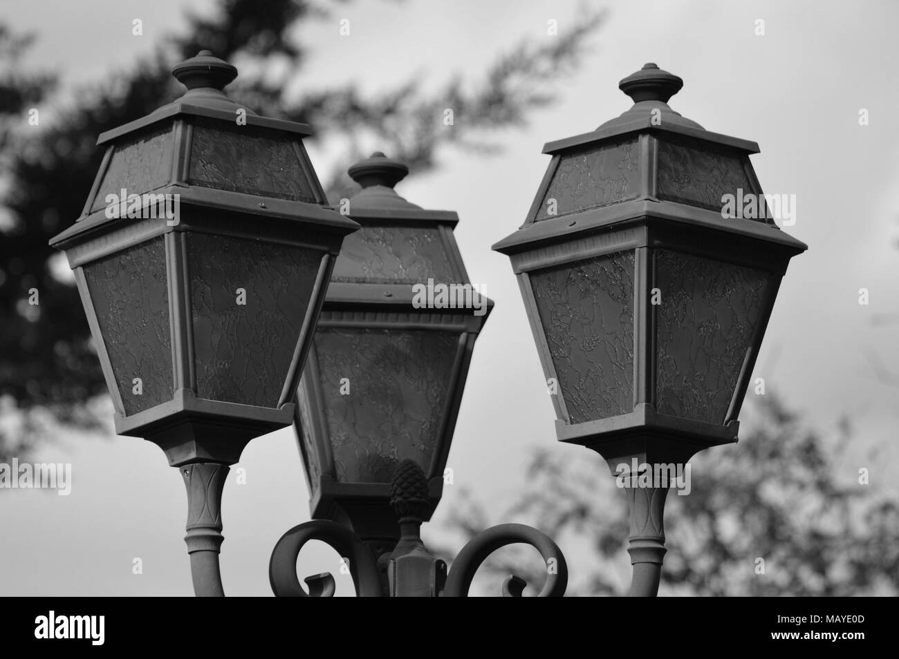 Street lights in the south of france Stock Photo - Alamy