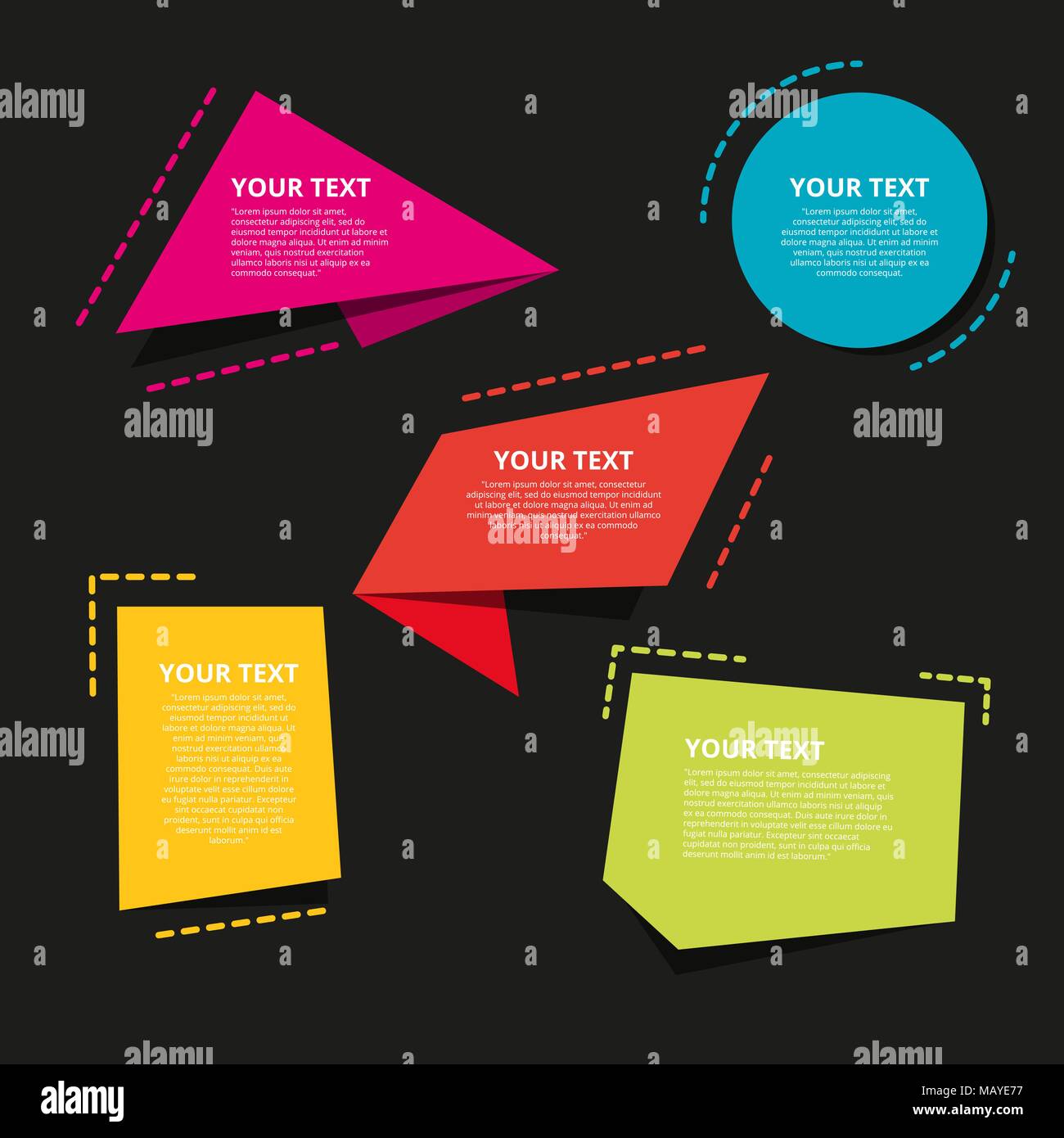 Style text templates speed origami for banner Vector abstract geometric ...