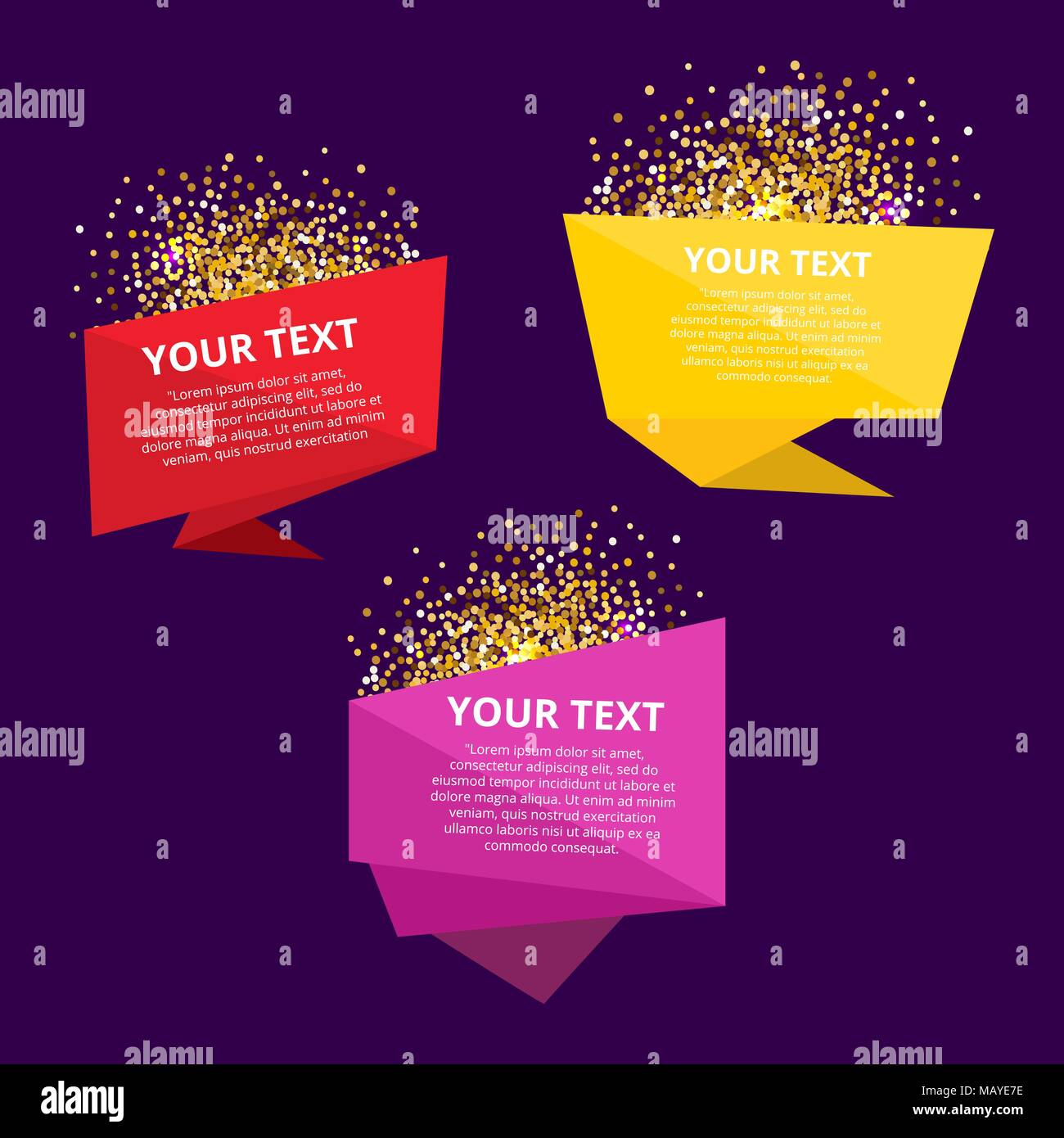 Style text templates speed origami for banner Vector abstract geometric ...