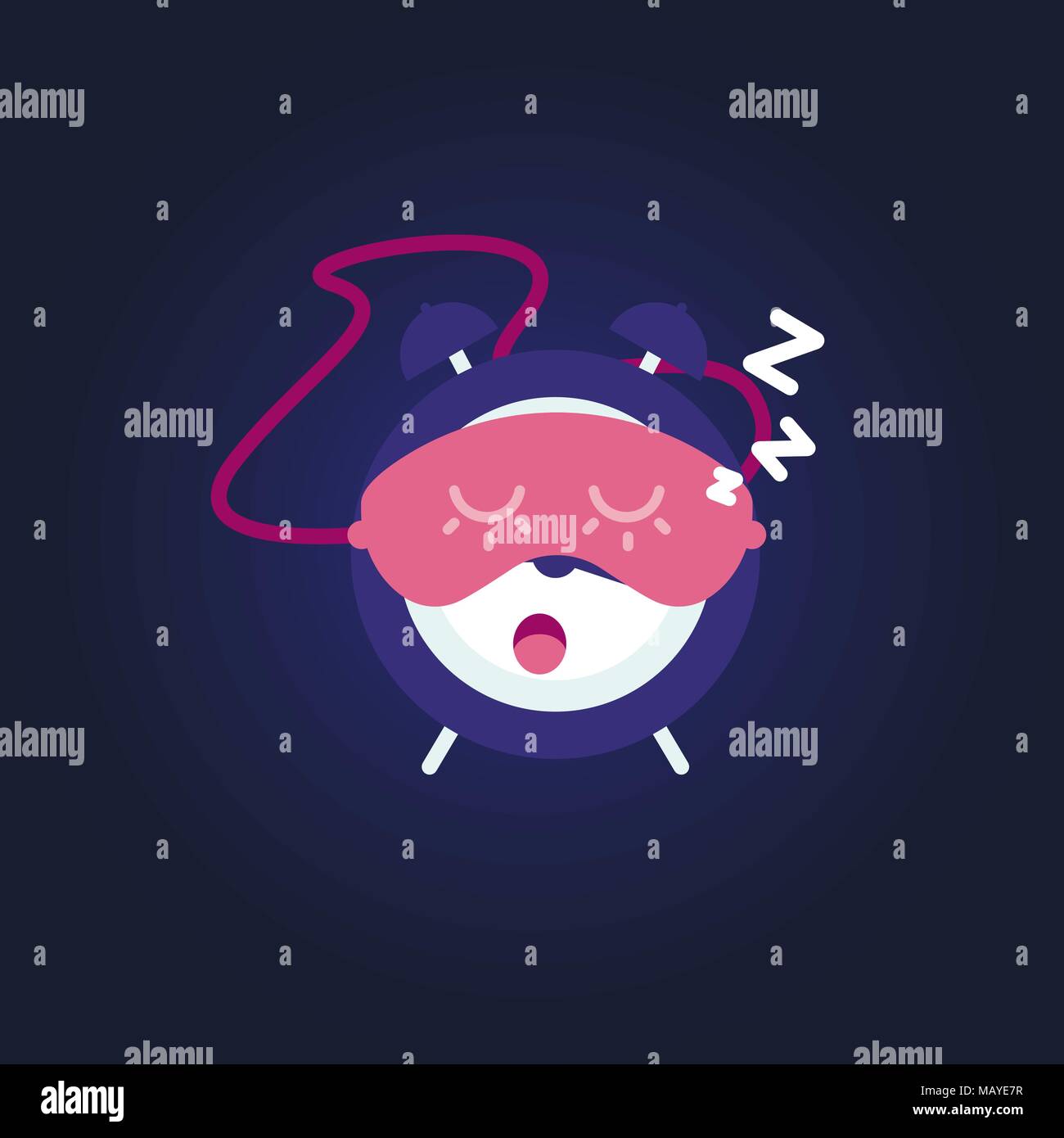 Sweet dream. Sleep mask. Sleeping alarm clock.Colorful illustration