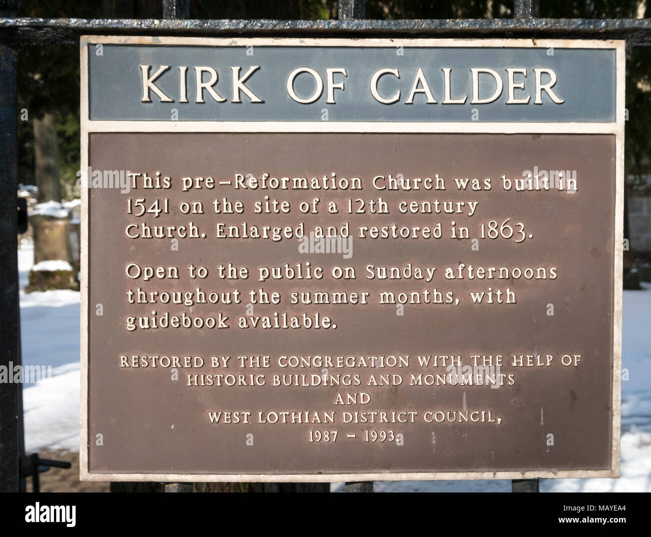 The Kirk of Calder in Mid Calder, West Lothian, Scotland Stock Photo