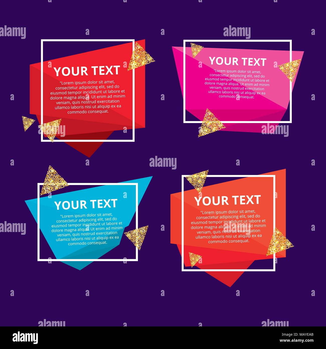 Style text templates speed origami for banner Vector abstract geometric ...