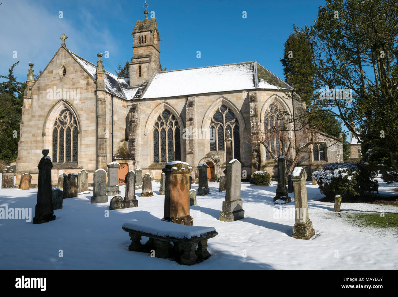 The Kirk of Calder in Mid Calder, West Lothian, Scotland Stock Photo