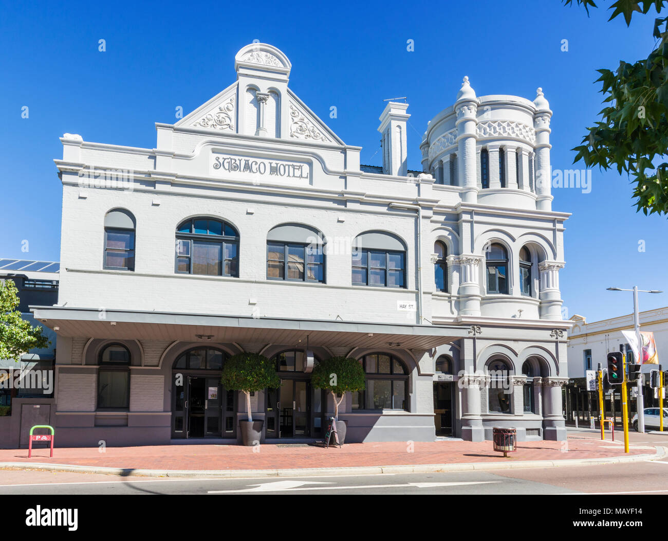 Facade of the Subiaco Hotel, Subiaco, Western Australia Stock Photo