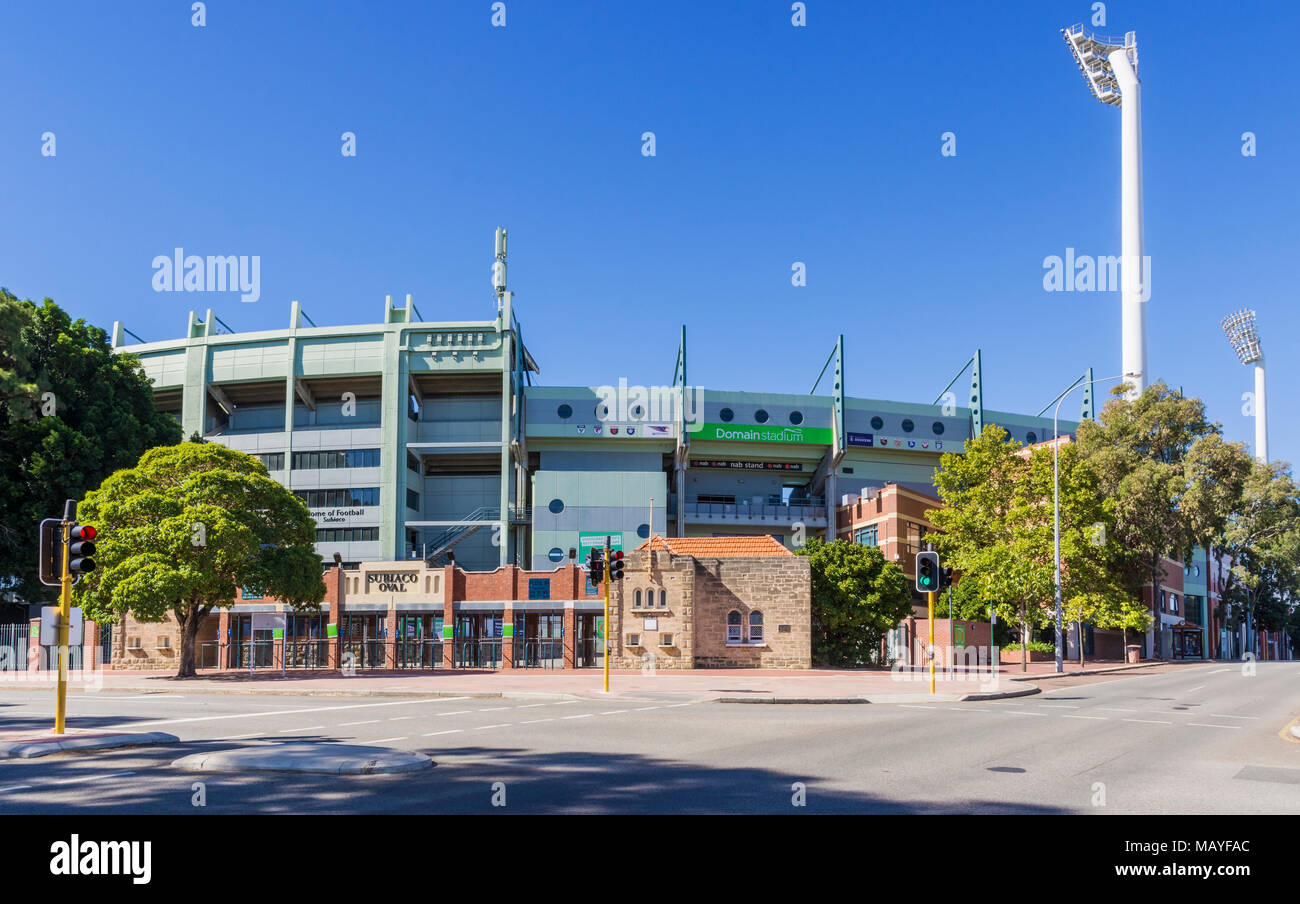 Facade of Subiaco Oval, Subiaco, Perth, Western Australia Stock Photo