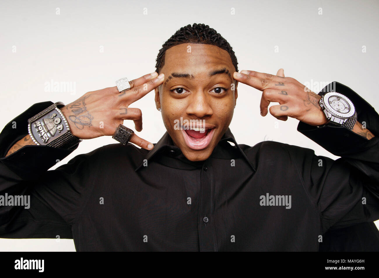 Soulja Boy on set at the Snoop Dogg featuring Soulja Boy 